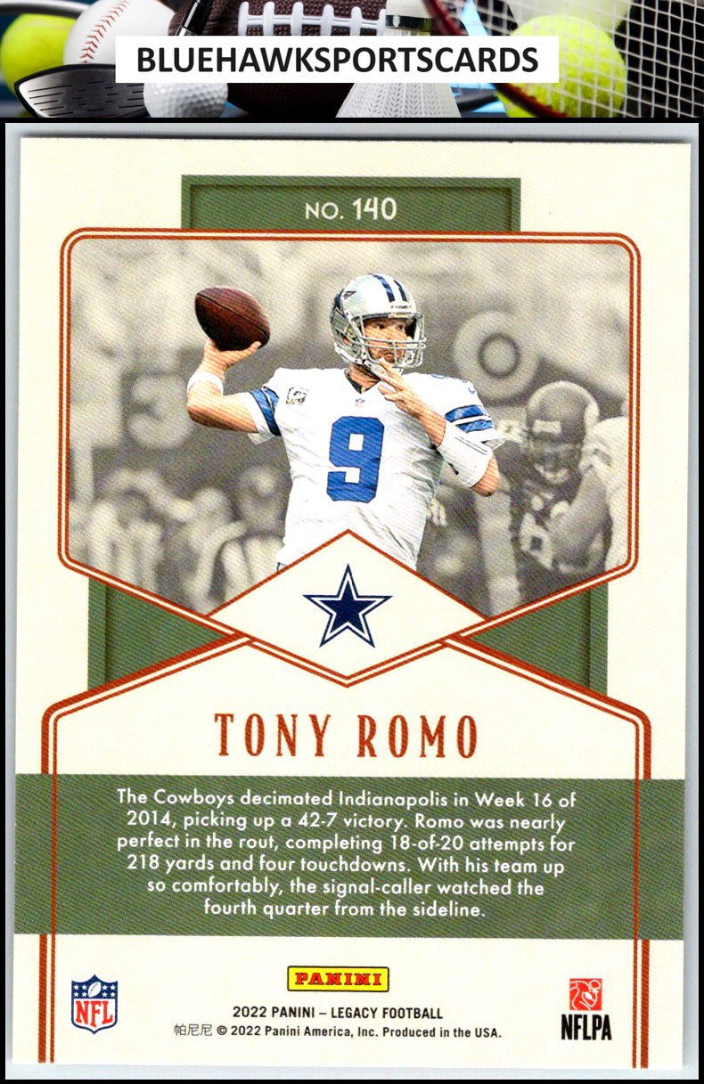 2022 Panini Legacy #140 Tony Romo