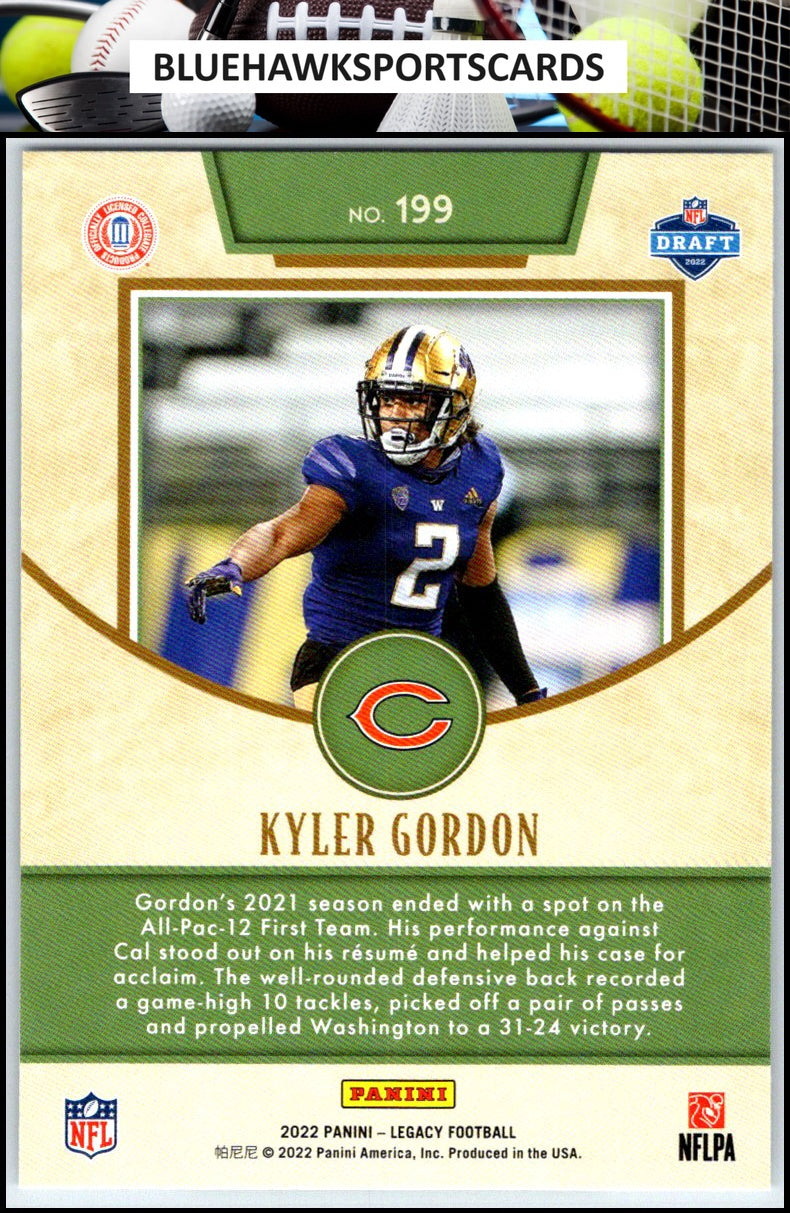 2022 Panini Legacy #199 Kyler Gordon