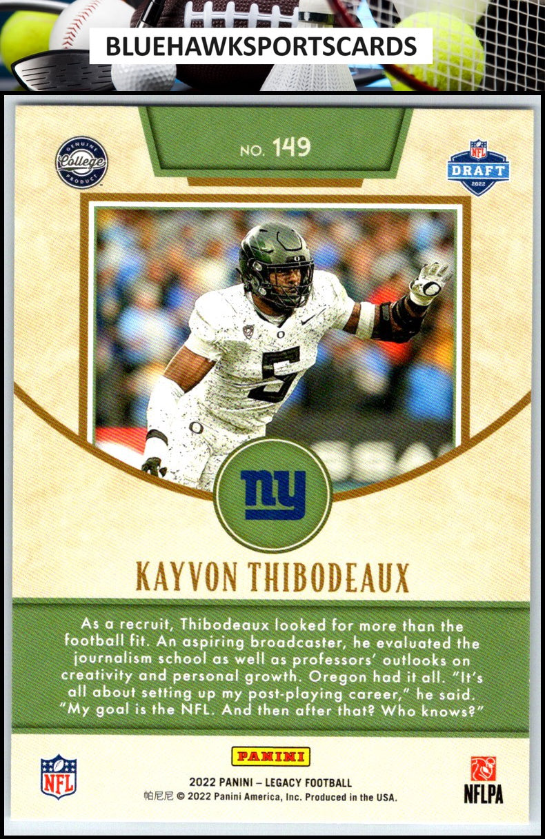 2022 Panini Legacy #149 Kayvon Thibodeaux