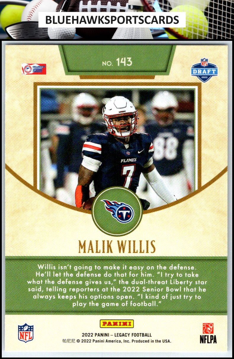 2022 Panini Legacy #143 Malik Willis