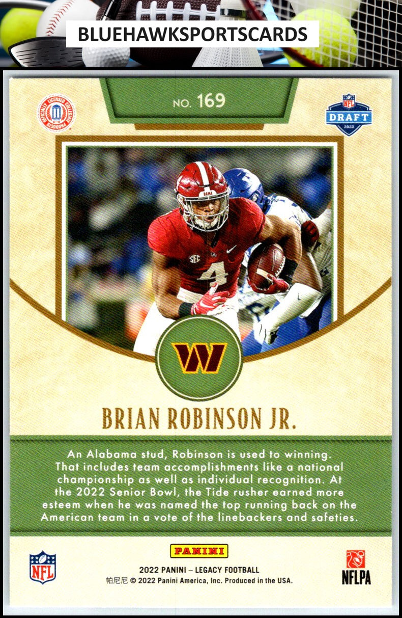 2022 Panini Legacy #169 Brian Robinson Jr.