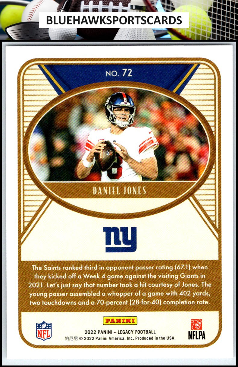 2022 Panini Legacy #72 Daniel Jones
