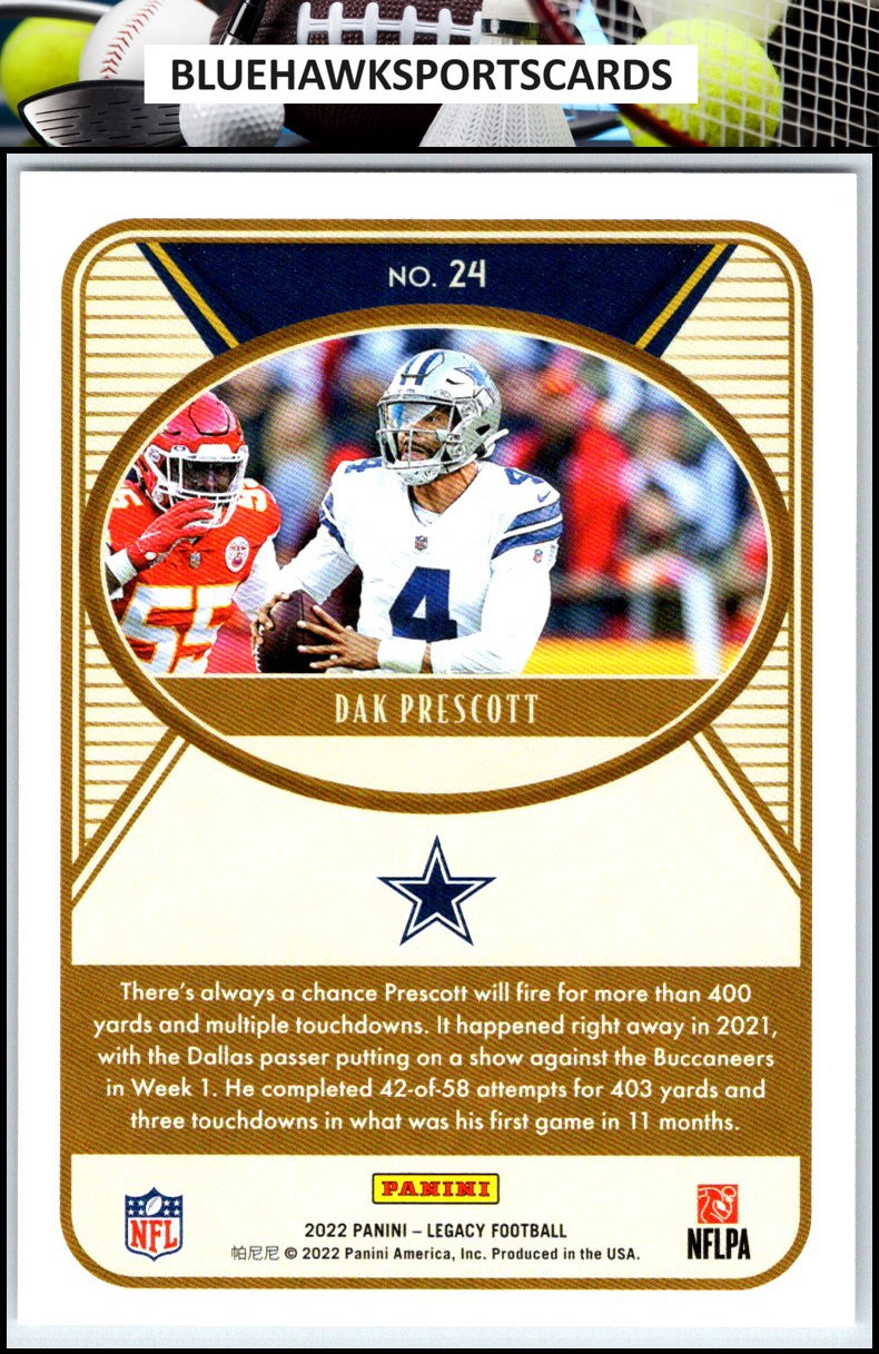 2022 Panini Legacy #24 Dak Prescott