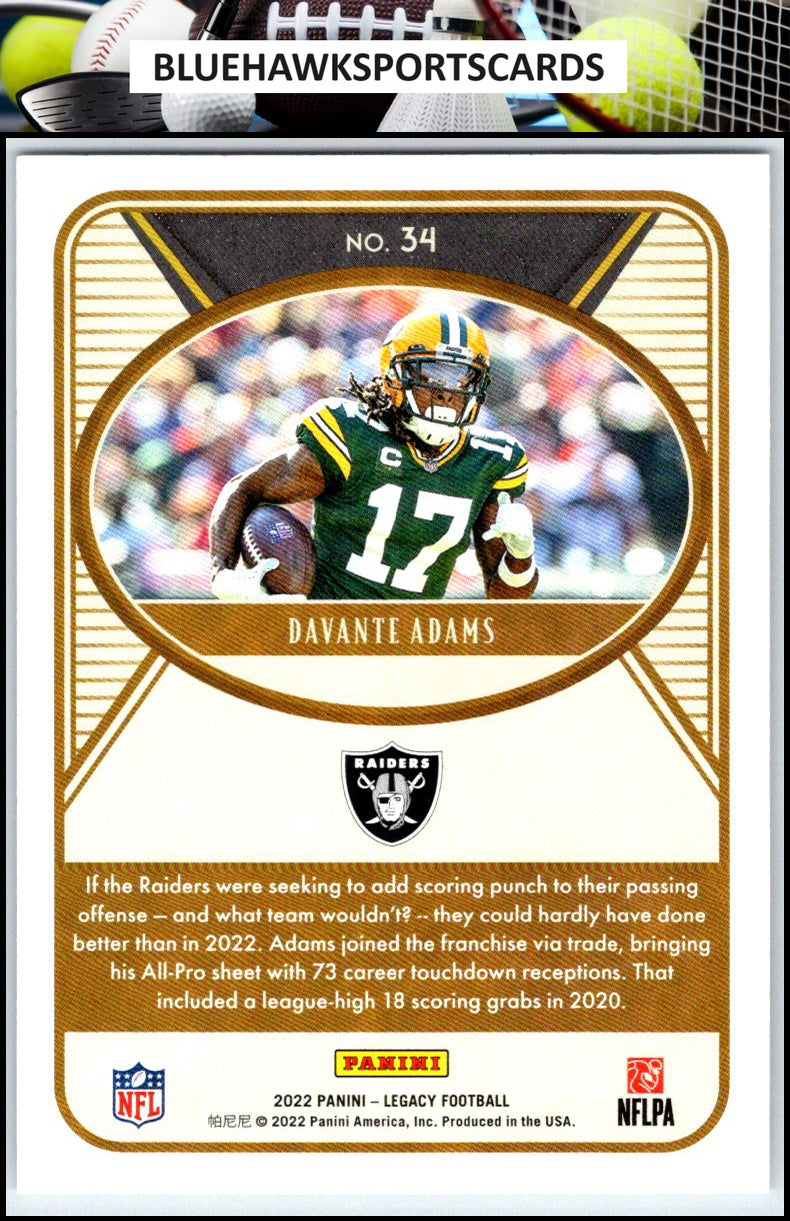2022 Panini Legacy #34 Davante Adams