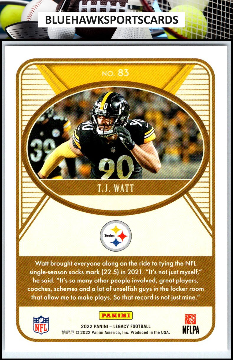 2022 Panini Legacy #83 T.J. Watt