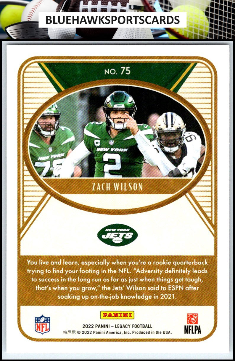 2022 Panini Legacy #75 Zach Wilson