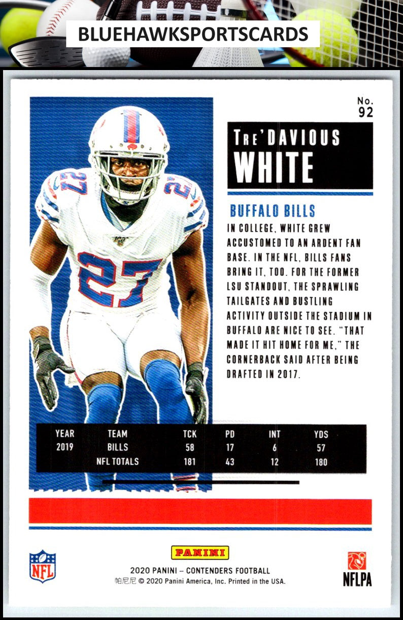 2020 Panini Contenders #92 Tre'Davious White