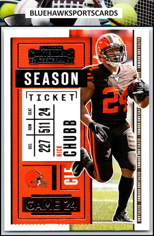 2020 Panini Contenders #78 Nick Chubb