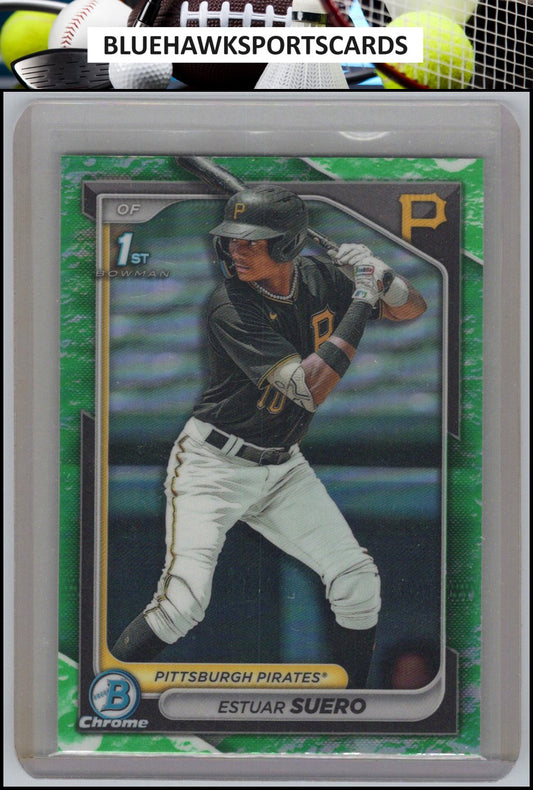 2024 Bowman #BCP-63 Estuar Suero Chrome Prospects Lunar Glow Refractors