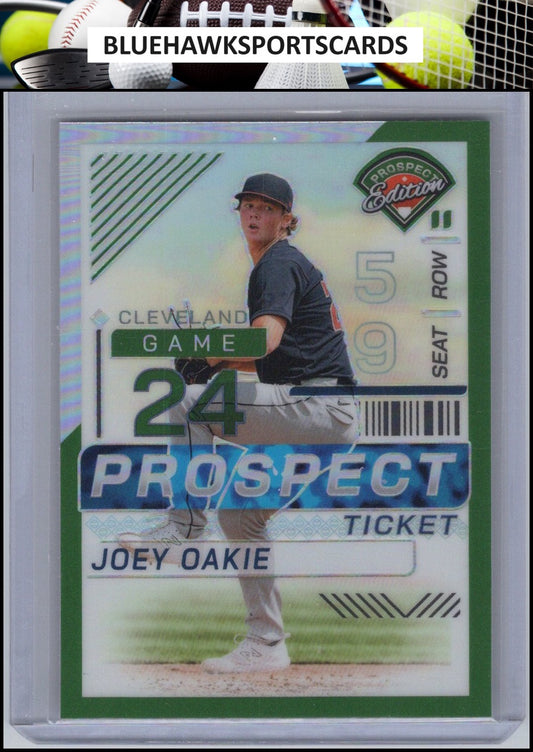 2024 Panini Prospect Edition #178 Joey Oakie Green Holo