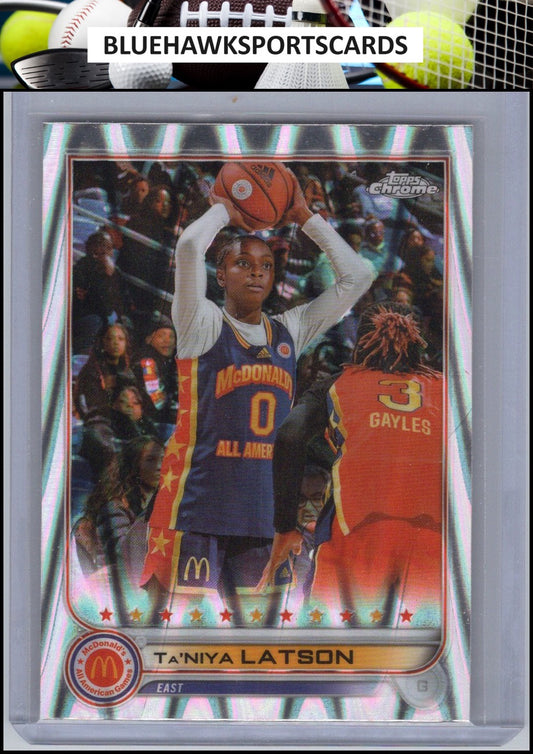 2022 Topps Chrome McDonald's All American #29 Ta'Niya Latson RayWave