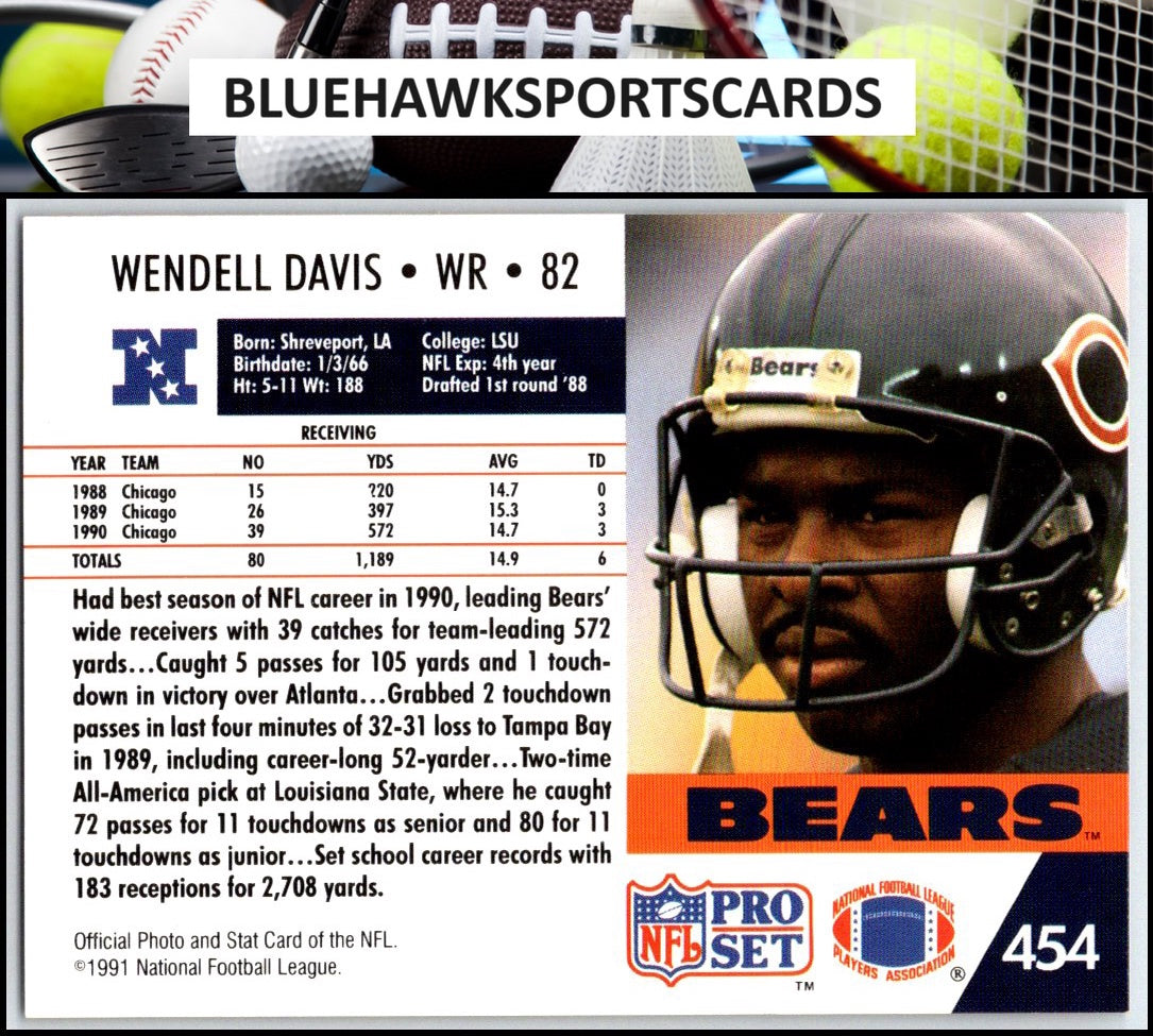 1991 Pro Set #454 Wendell Davis