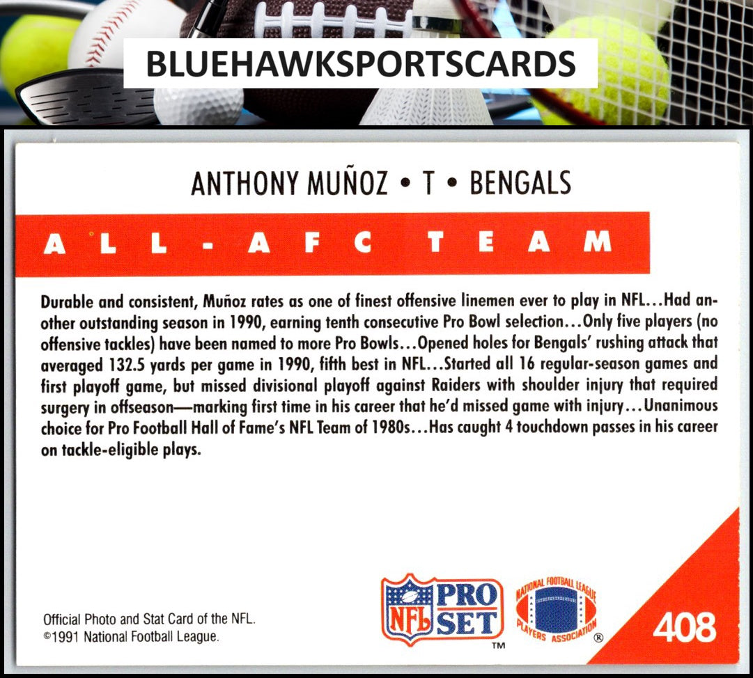 1991 Pro Set #408 Anthony Muñoz