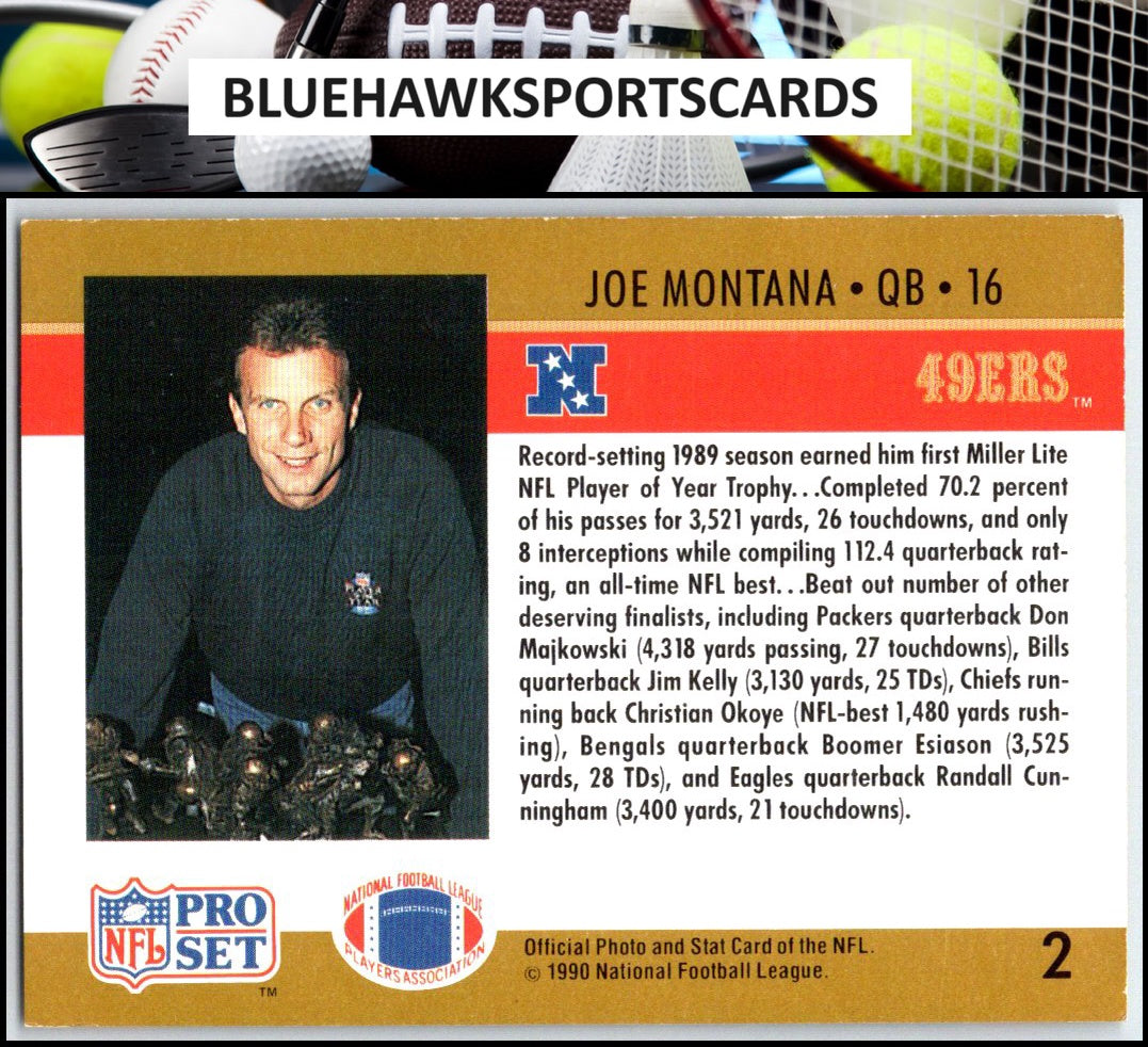 1990 Pro Set #2a Joe Montana