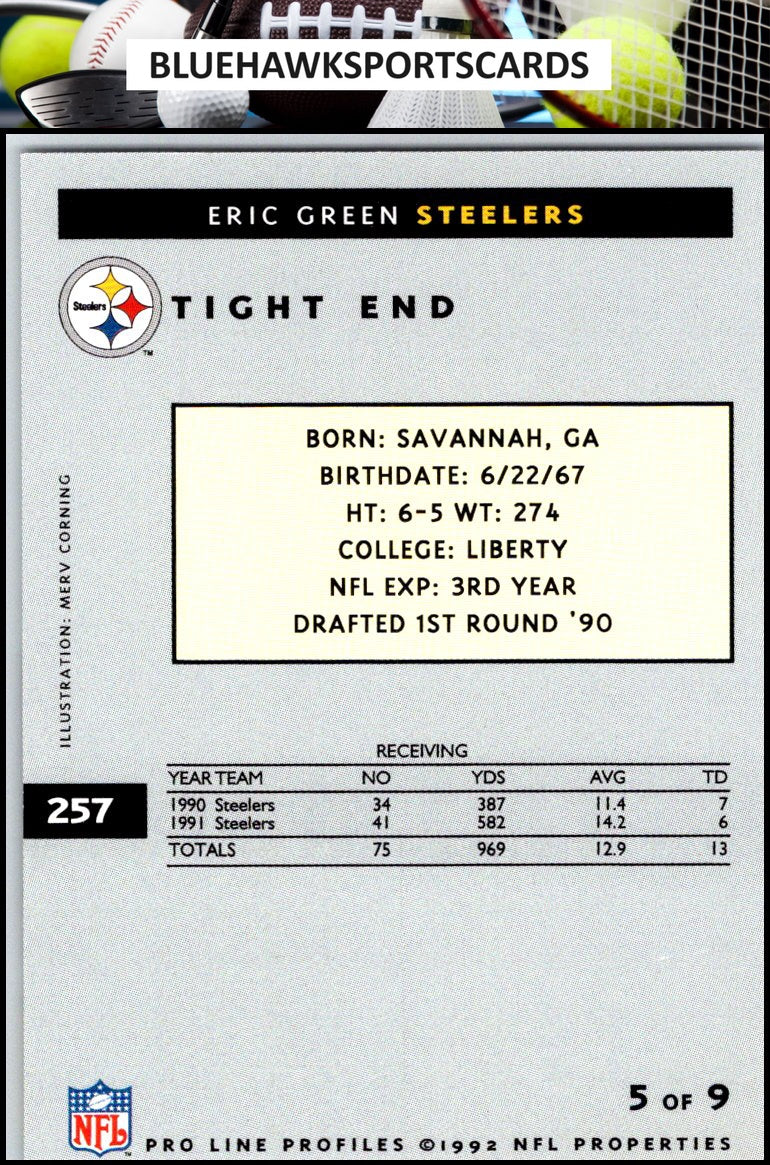 1992 Pro Line Profiles #257 Eric Green