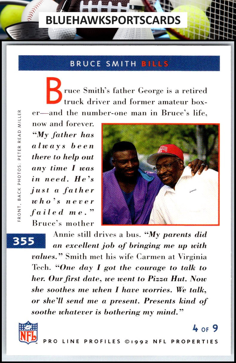 1992 Pro Line Profiles #355 Bruce Smith