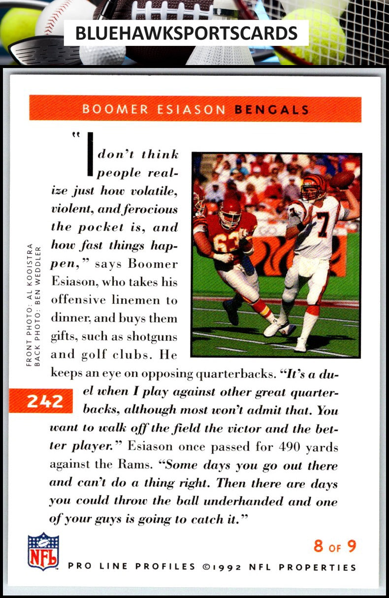 1992 Pro Line Profiles #242 Boomer Esiason