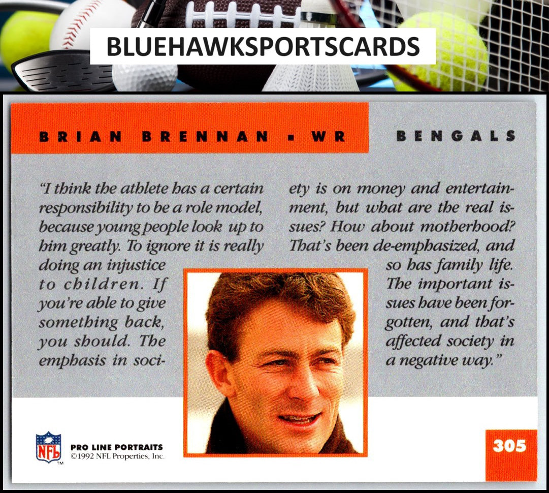 1992 Pro Line Portraits #305 Brian Brennan