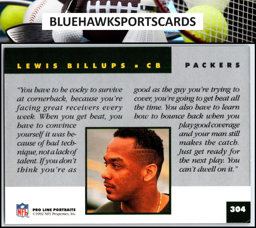 1992 Pro Line Portraits #304 Lewis Billups