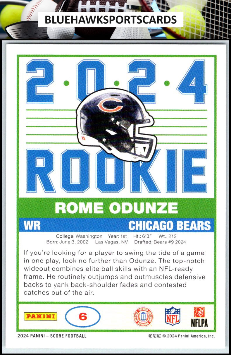 2024 Score #6 Rome Odunze 35th Anniversary Rookies