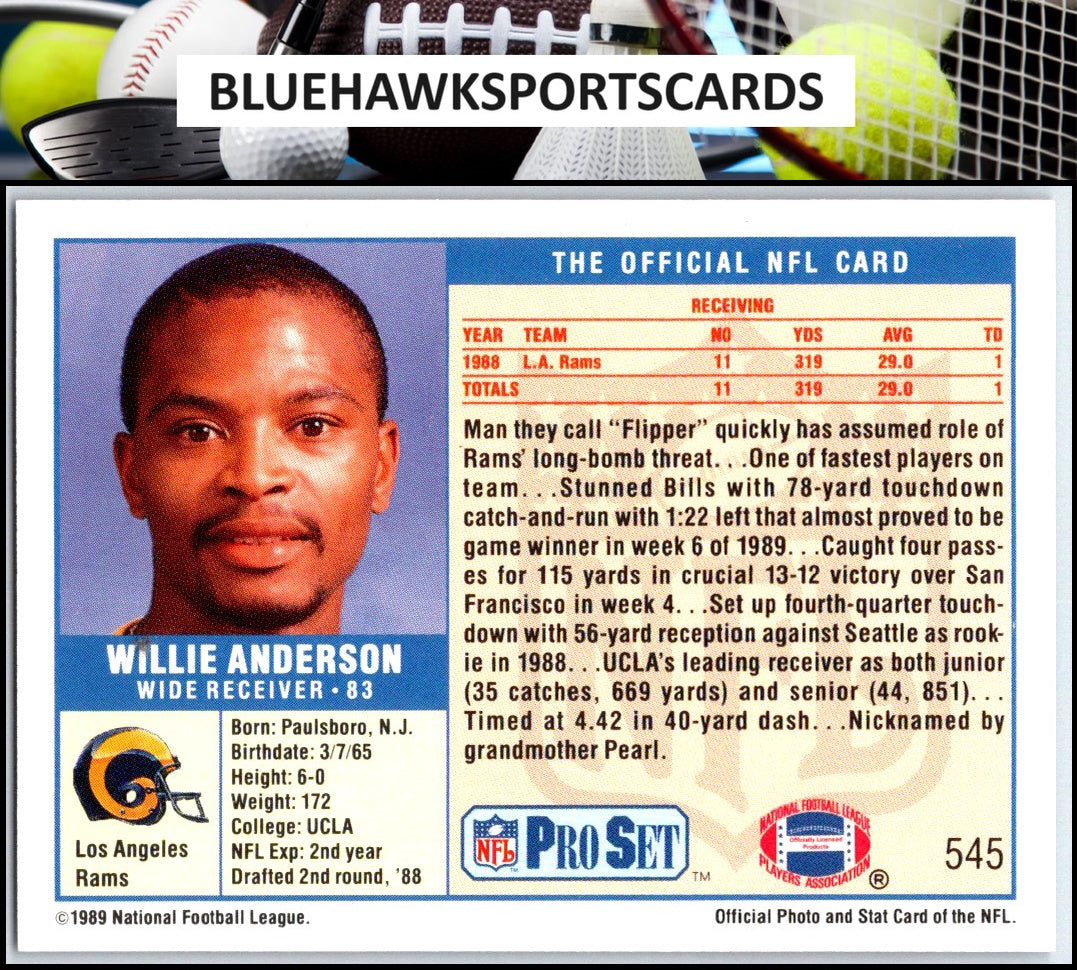 1989 Pro Set #545 Willie Anderson
