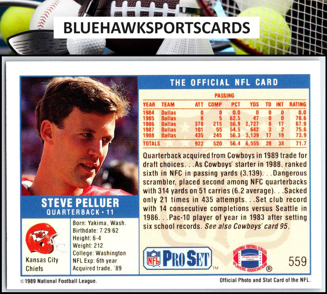 1989 Pro Set #559 Steve Pelluer