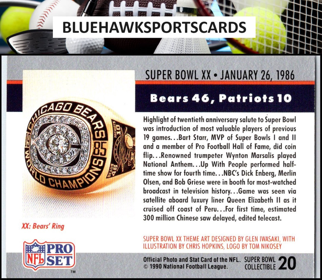 1990 Pro Set #20 Super Bowl Super Bowl Collectibles