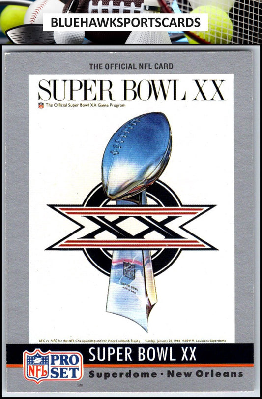 1990 Pro Set #20 Super Bowl Super Bowl Collectibles