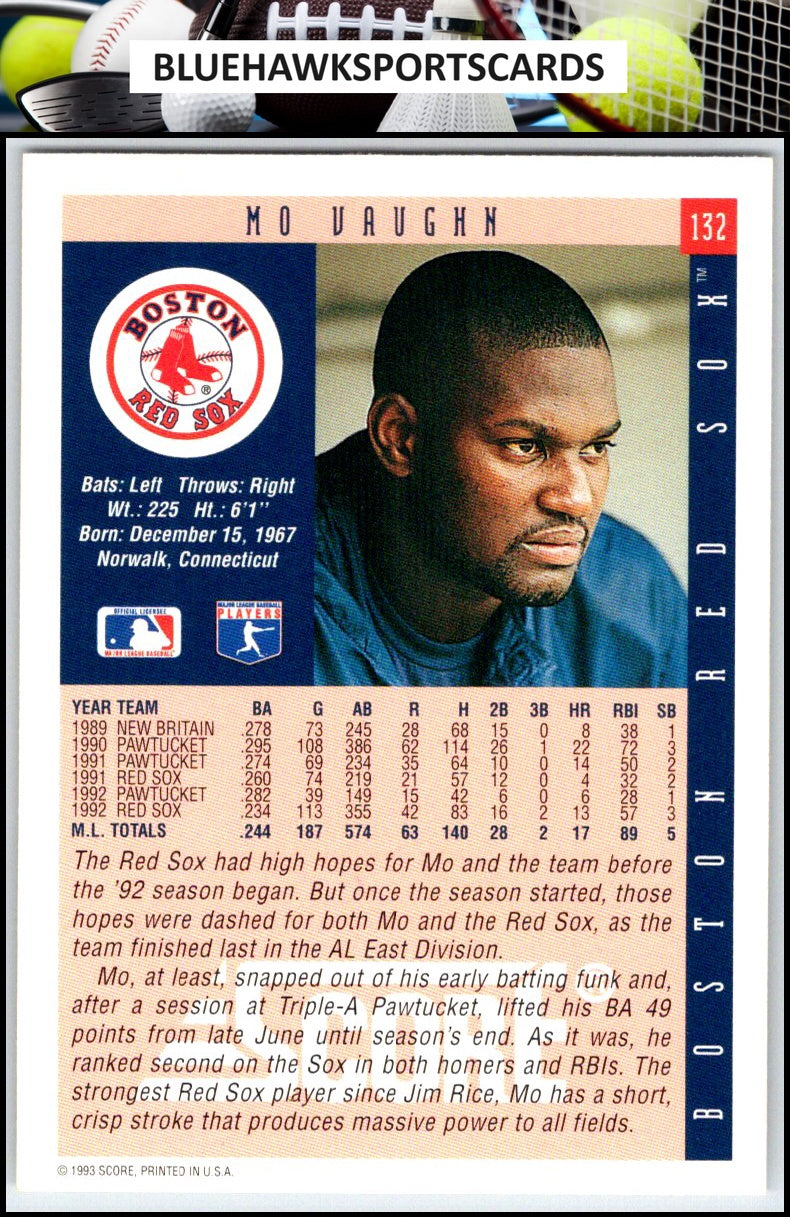 1993 Score #132 Mo Vaughn