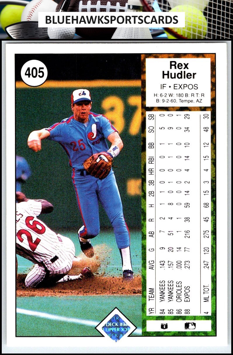 1989 Upper Deck #405 Rex Hudler