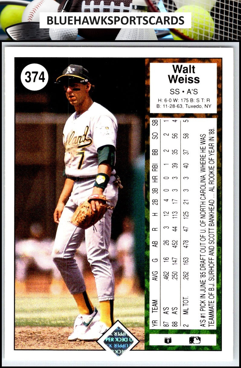 1989 Upper Deck #374 Walt Weiss