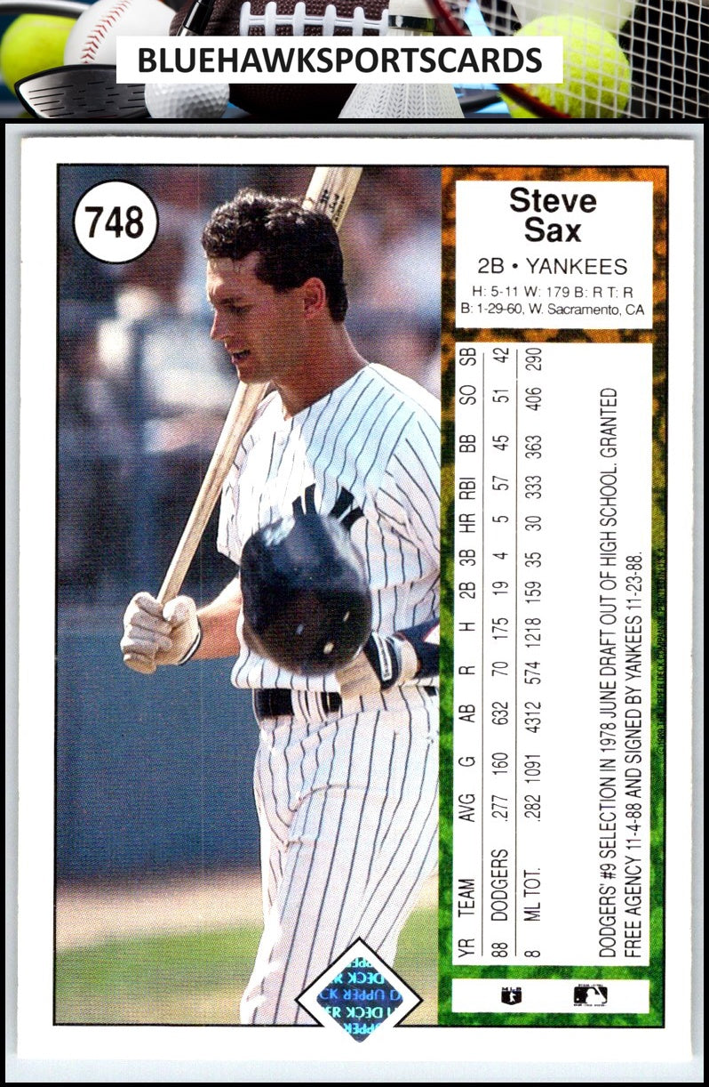 1989 Upper Deck #748 Steve Sax