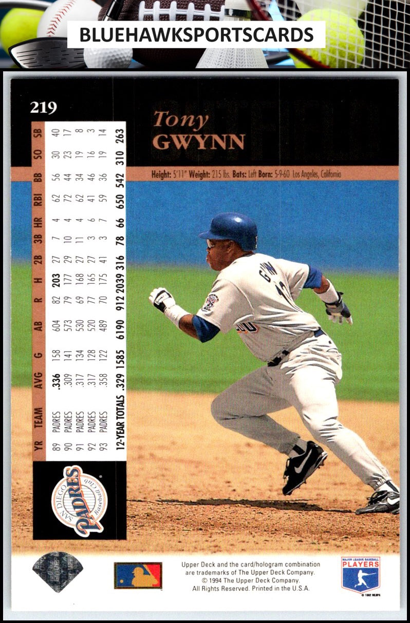 1994 Upper Deck #219 Tony Gwynn