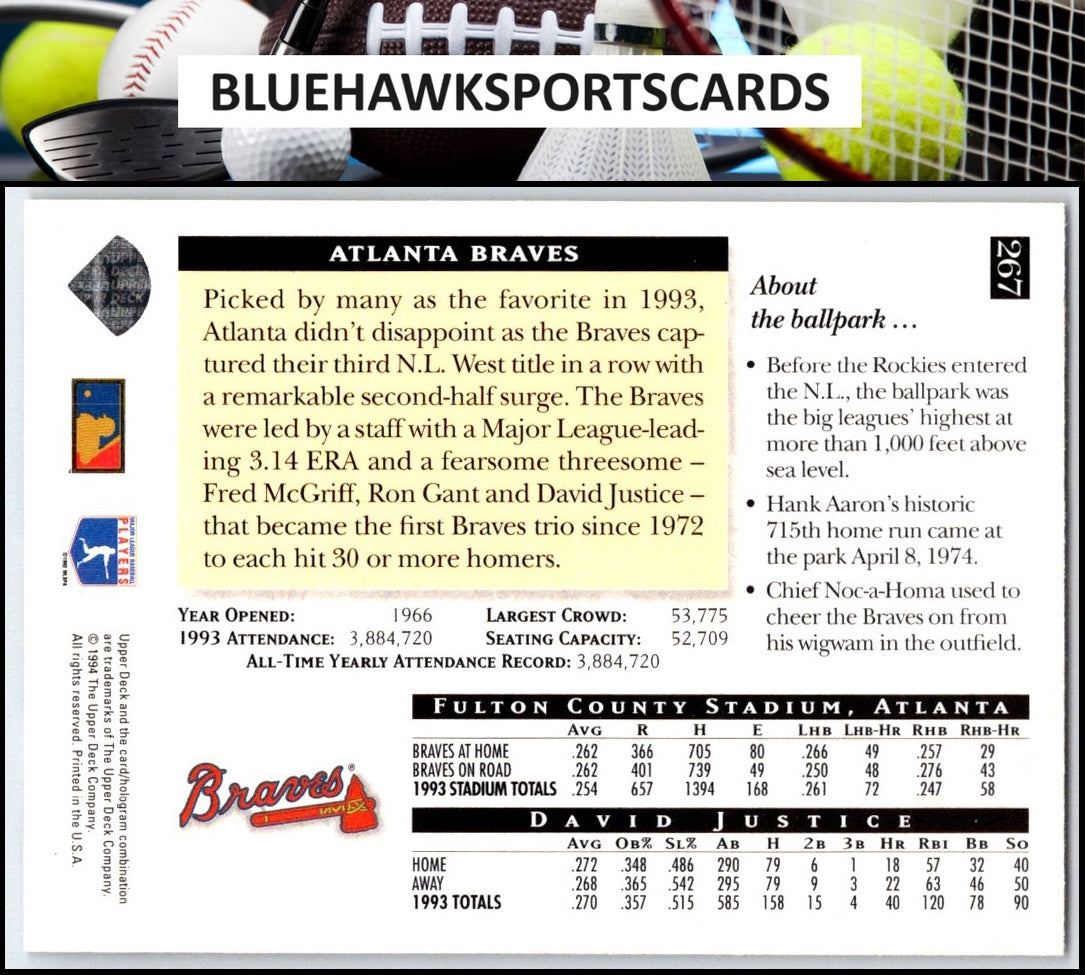 1994 Upper Deck #267 David Justice