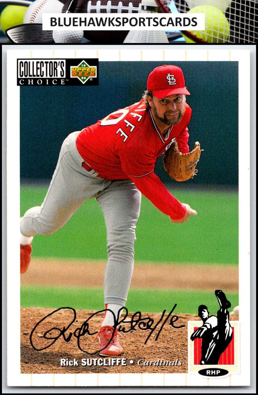 1994 Collector's Choice #548 Rick Sutcliffe Silver Signature