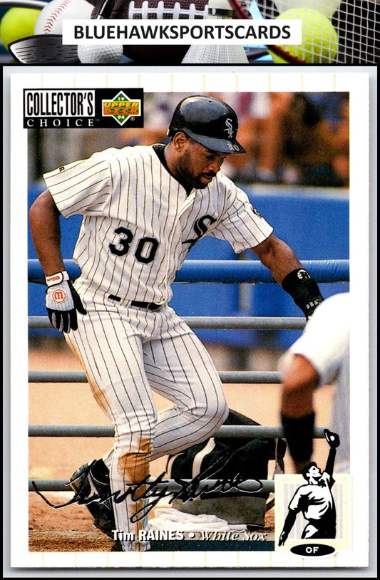 1994 Collector's Choice #385 Tim Raines Silver Signature