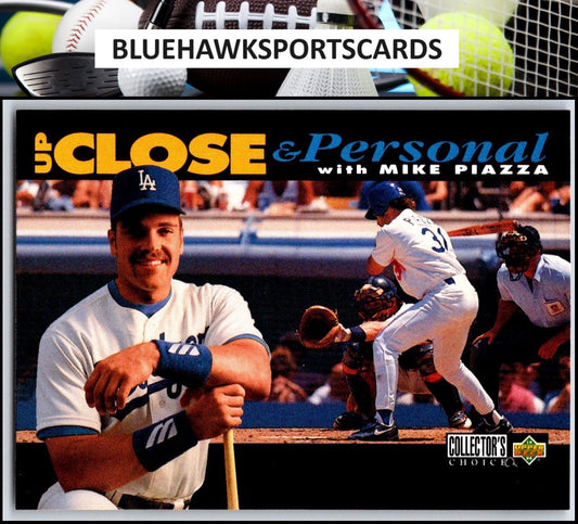 1994 Collector's Choice #637 Mike Piazza White stripe at bottom of card