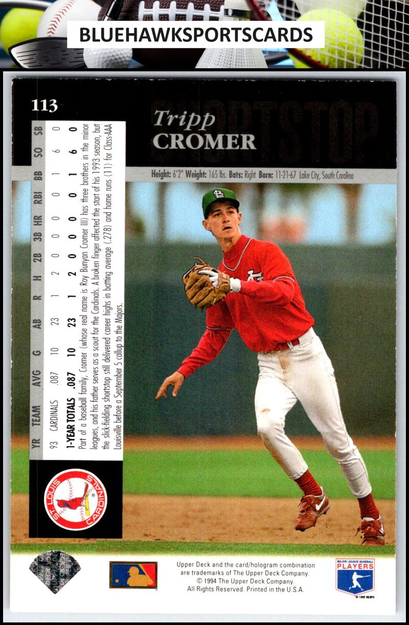 1994 Upper Deck #113 Tripp Cromer Electric Diamond