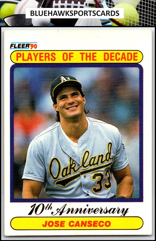 1990 Fleer #629 Jose Canseco