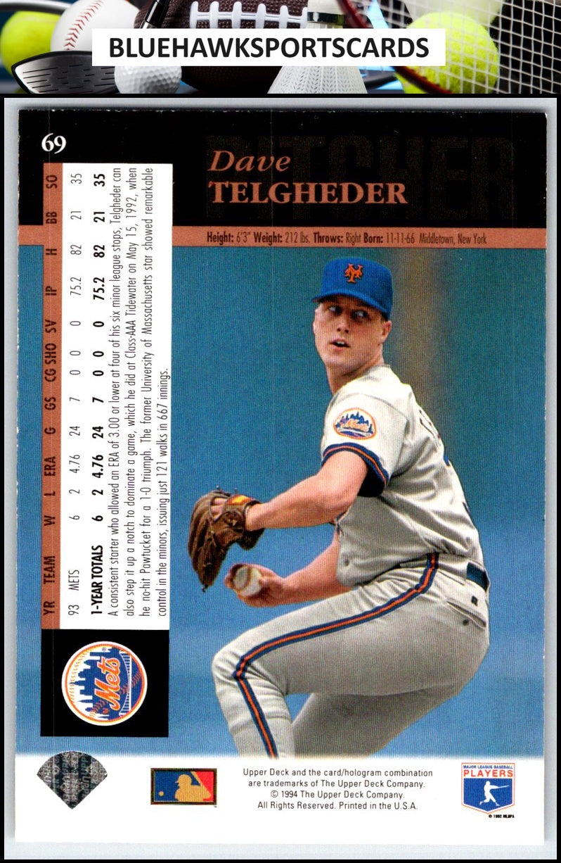 1994 Upper Deck #69 Dave Telgheder Electric Diamond