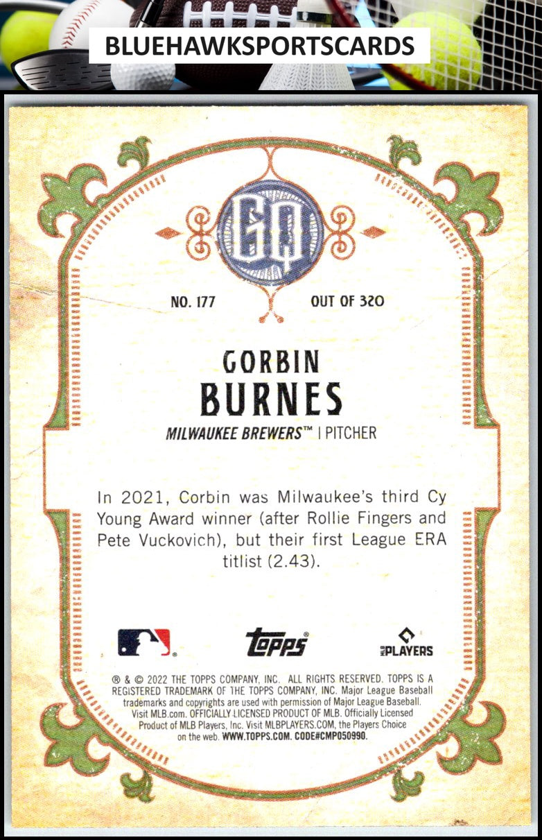 2022 Topps Gypsy Queen #177 Corbin Burnes