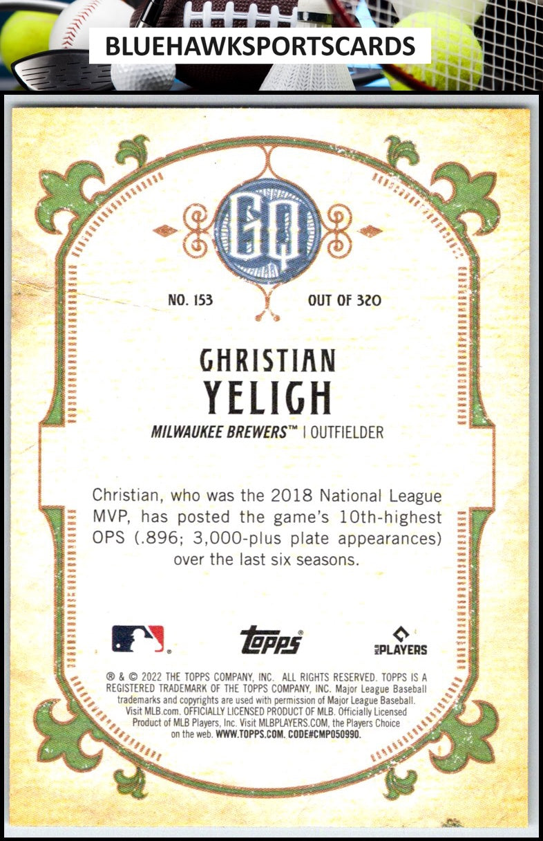 2022 Topps Gypsy Queen #153 Christian Yelich