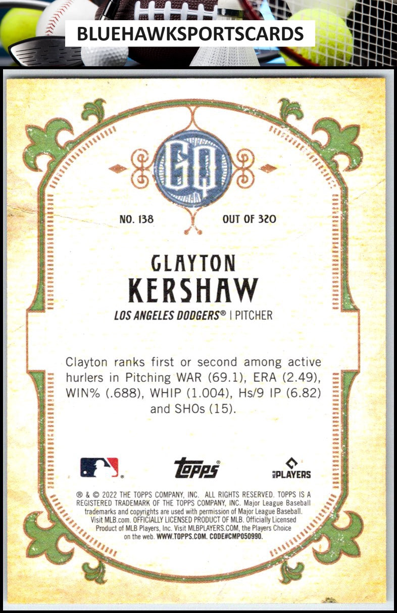 2022 Topps Gypsy Queen #138 Clayton Kershaw