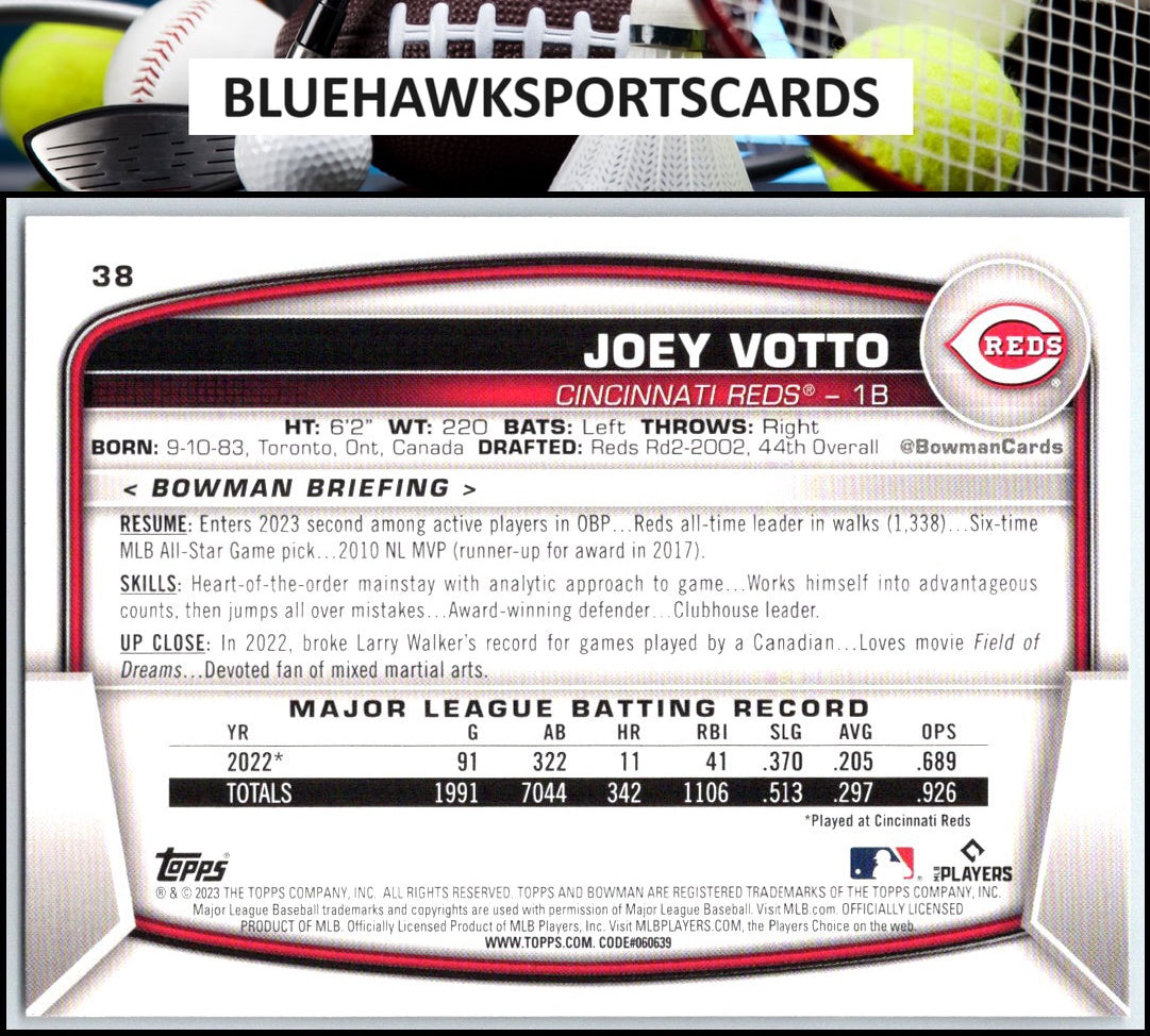 2023 Bowman #38 Joey Votto