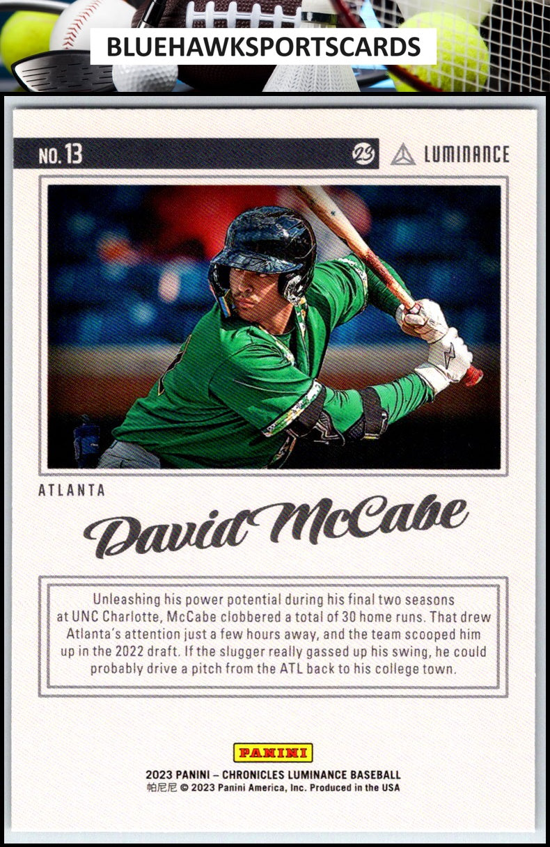 2023 Panini Chronicles #13 David McCabe Luminance