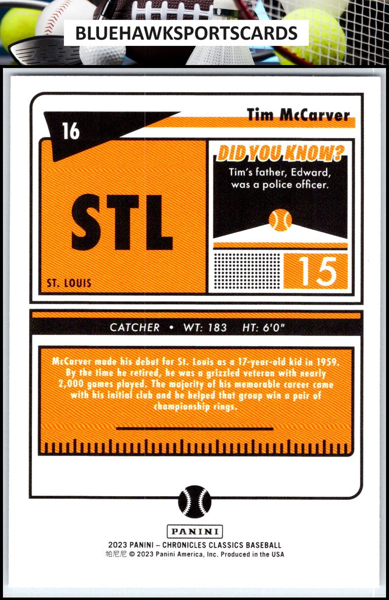 2023 Panini Chronicles #16 Tim McCarver Classics