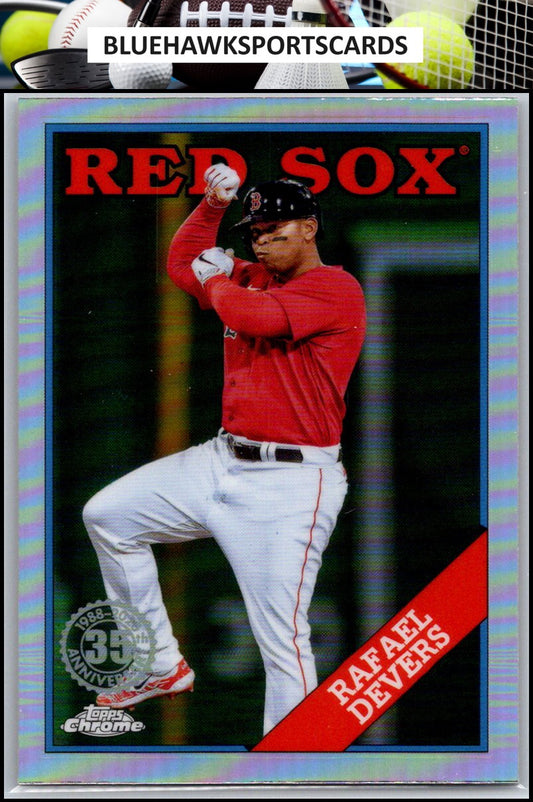 2023 Topps Chrome Update #88CU-12 Rafael Devers 1988 Topps Baseball 35th