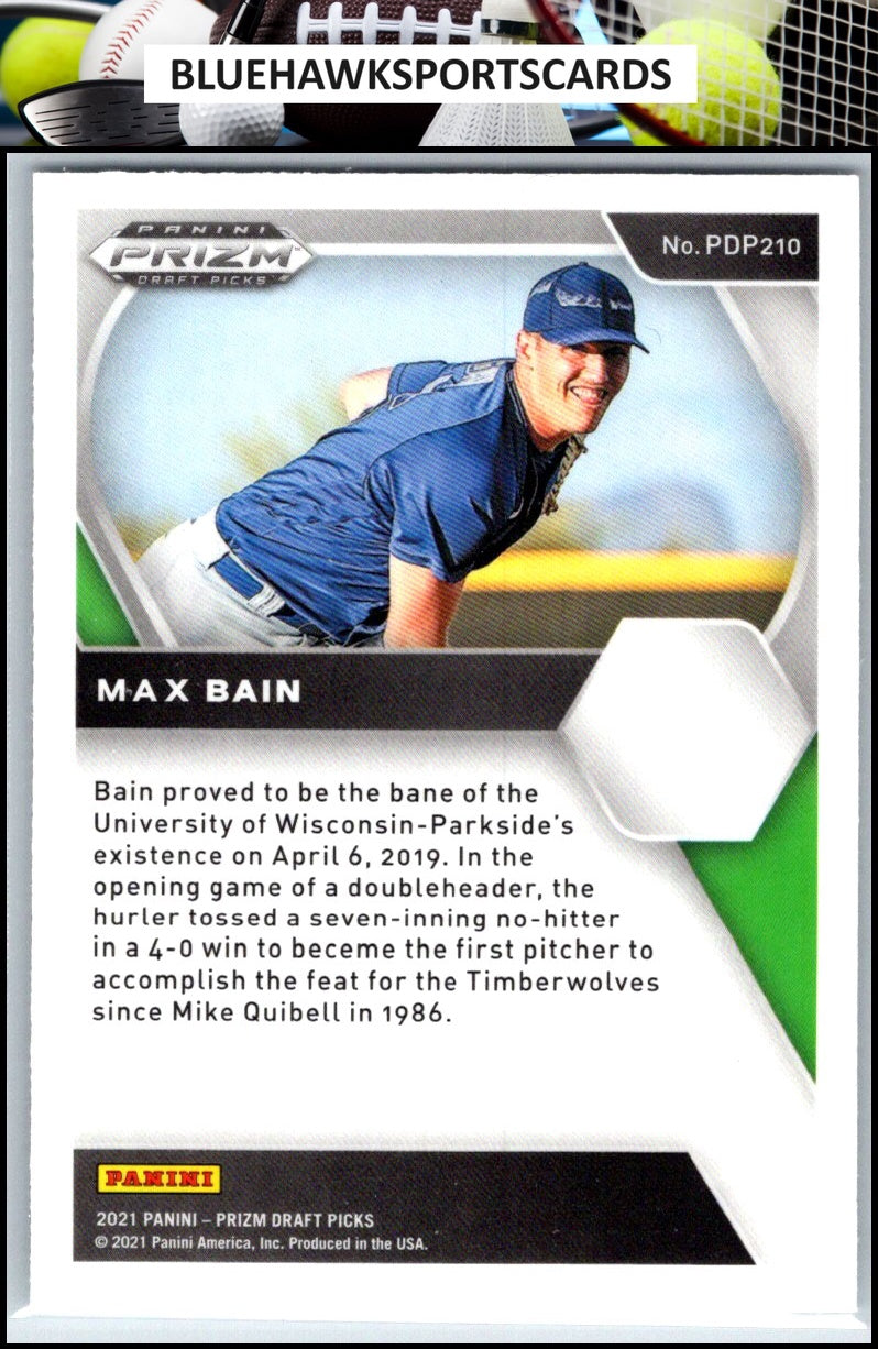 2021 Panini Prizm Draft Picks #PDP210 Max Bain