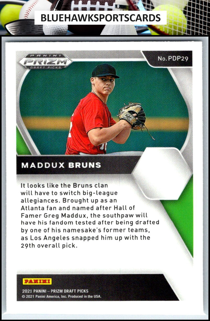 2021 Panini Prizm Draft Picks #PDP29 Maddux Bruns