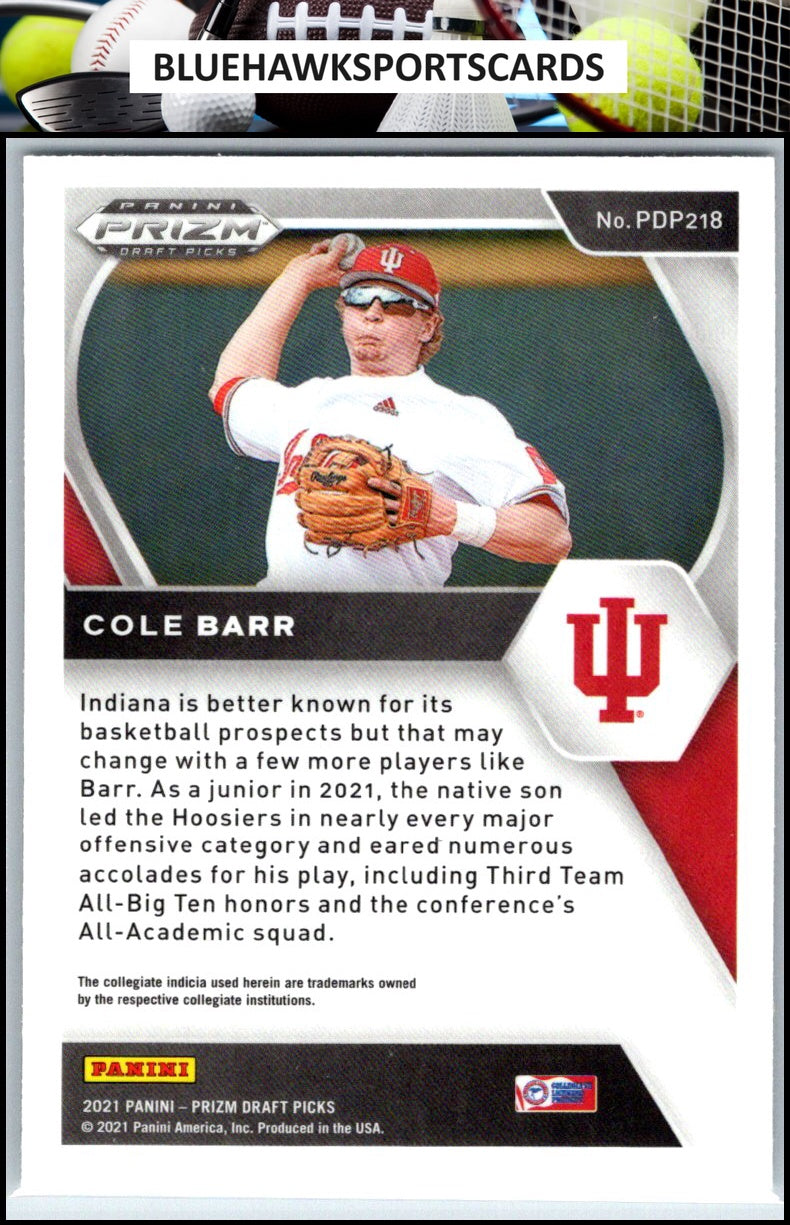 2021 Panini Prizm Draft Picks #PDP218 Cole Barr